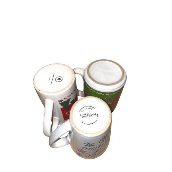 Christmas Mug Set Let It Snow & Merry Christmas Ceramic - Picture 2 of 6